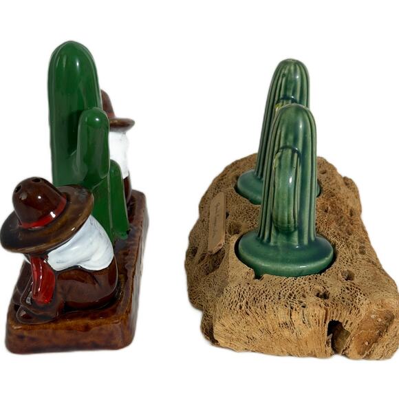 Vintage 2 Sets Salt & Pepper Shakers Arizona Saguaro Cactus RedWare Siesta - Picture 3 of 11